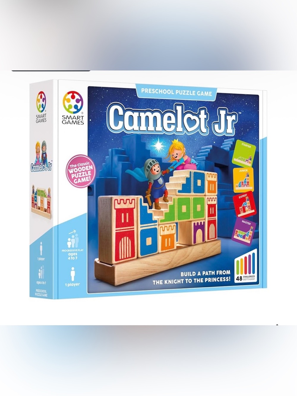 Camelot Jr. Wooden Puzzle Game - Multicolor, age 4-99, solo or multiplayer